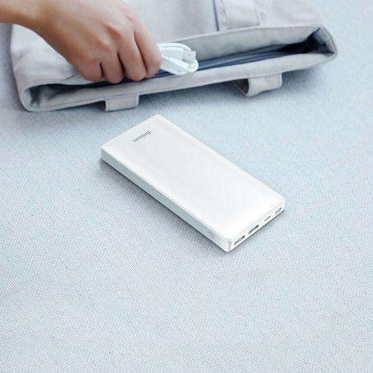 Baseus Mini JA Power Bank 30000mAh 15W με 2 Θύρες USB-A και Θύρα USB-C Λευκό