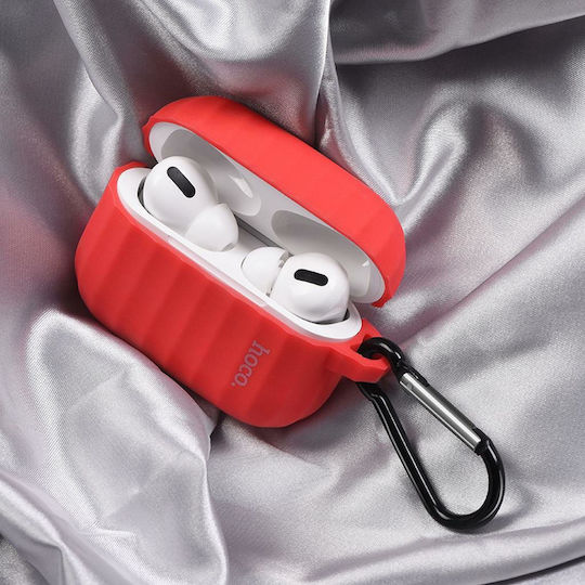 Hoco WB20 Fenix Liquid Silicone Case with Keychain Red for Apple AirPods Pro