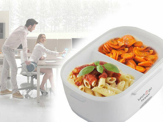 Beper Electric Plastic Red Lunch Box With Compartments 1.1lt