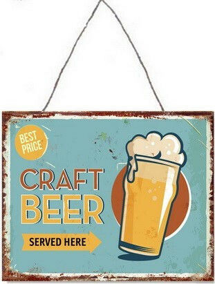 SP Souliotis Placă Craft Beer 25x33cm