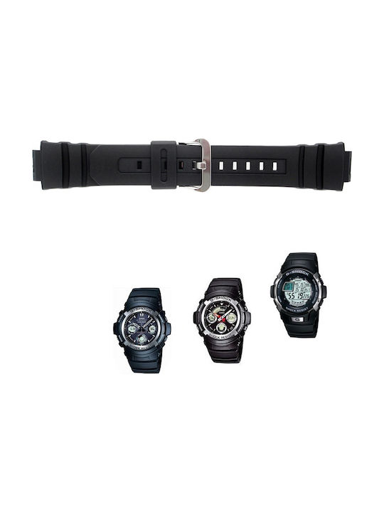 Casio Rubber Strap Black 16mm