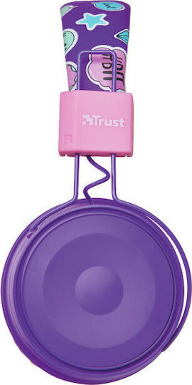 Trust Comi Bluetooth Wireless On Ear Headphones with 20 hours of Operation Purple