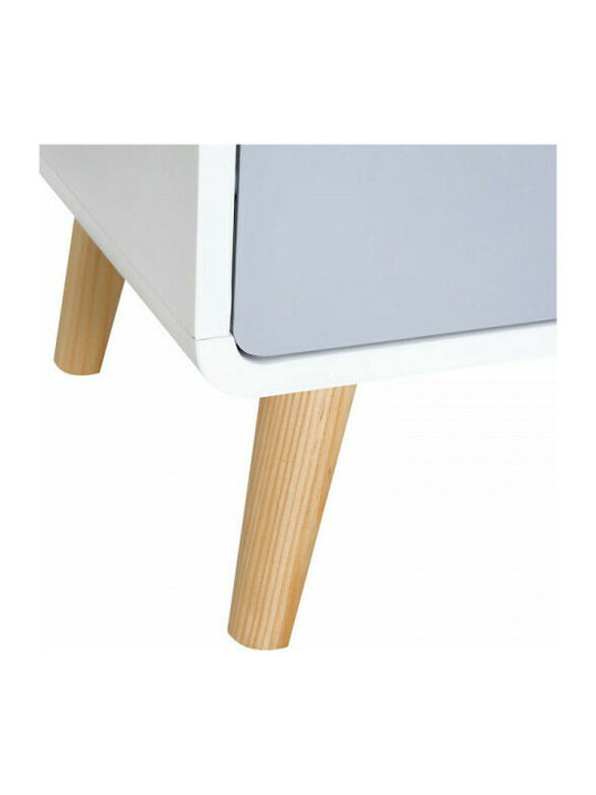 Wooden Bedside Table White 40x38x58cm