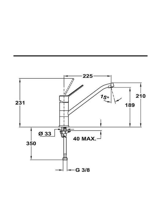Teka MTP 993 Küchenarmatur Zähler Silber