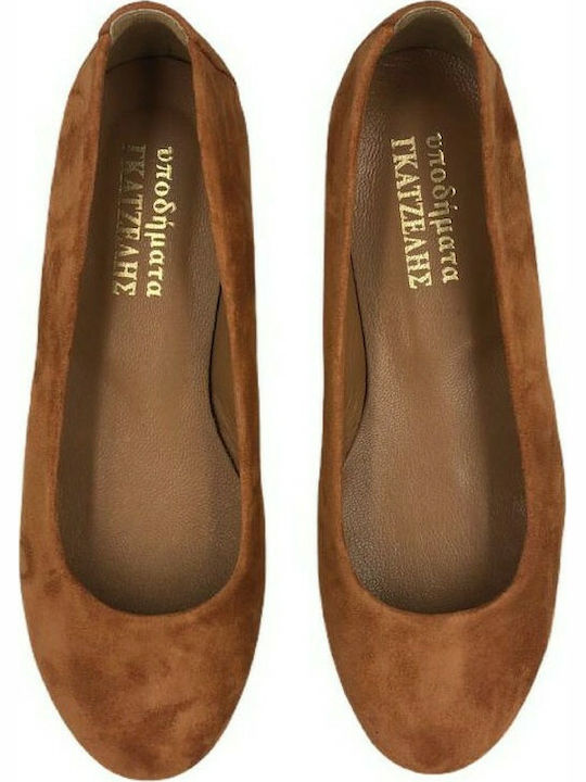 Gatzelis Shoes ΡΟΚΑΚΙ ΓΥΝΑΙΚΕΙΟ 14113 TAN SUEDE Gatzelis Shoes