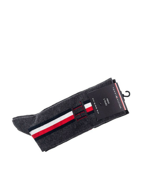 Tommy Hilfiger Iconic Чорапи с Дизайн сив меланж 2Пакет