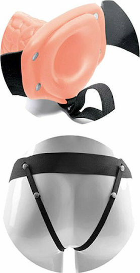 Toyz4lovers Hollow Vibrating Strap-on Real Rapture with Balls Harness with Dildo 20.50cm and Vibration in skin color