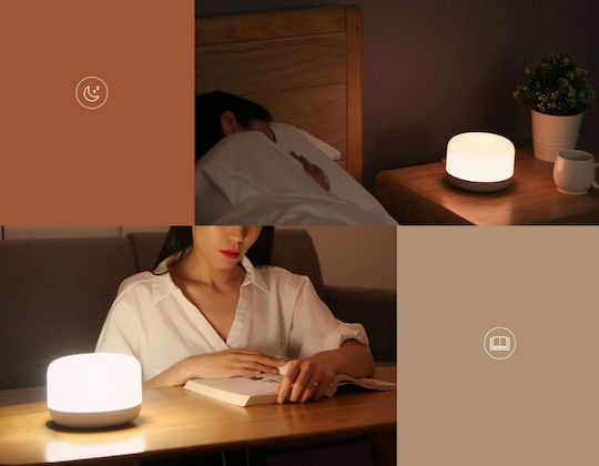 Yeelight Smart Διακοσμητικό Φωτιστικό Bedside Lamp D2 LED RGB 14x14x10εκ.