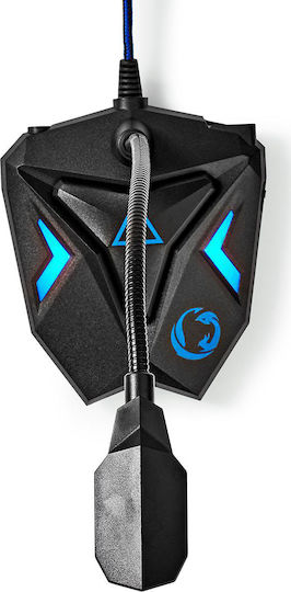 Nedis Desktop Gaming Microphone USB Μικρόφωνο Gooseneck Black/Blue