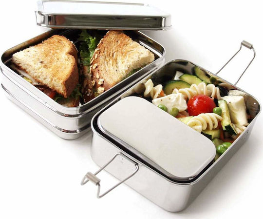 Ecolunchbox Three-In-One Classic Inox Silver 14x10.6cm 3 Pieces Ecolunchbox Three-In-One Classic Inox Silver 14x10.6cm 3 Pieces