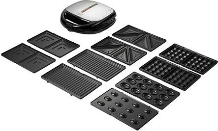 Adler Sandwich Maker with Removable Plates for for 2 Sandwiches Sandwiches 1200W Inox