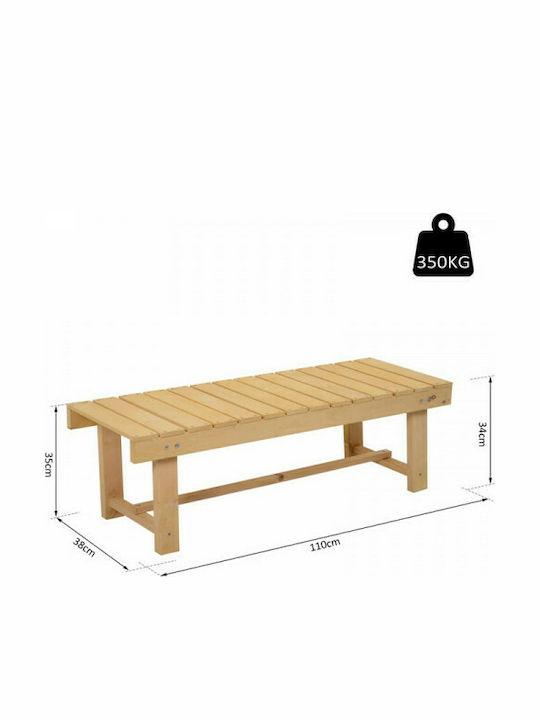 Παγκάκι Εξωτερικού Χώρου Ξύλινο 110x38x35cm