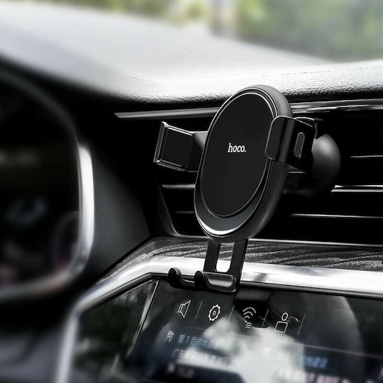 Hoco CA56 Metal Armour Suport Auto pentru Telefon cu cârlige reglabile Neagră HC-CA56BK