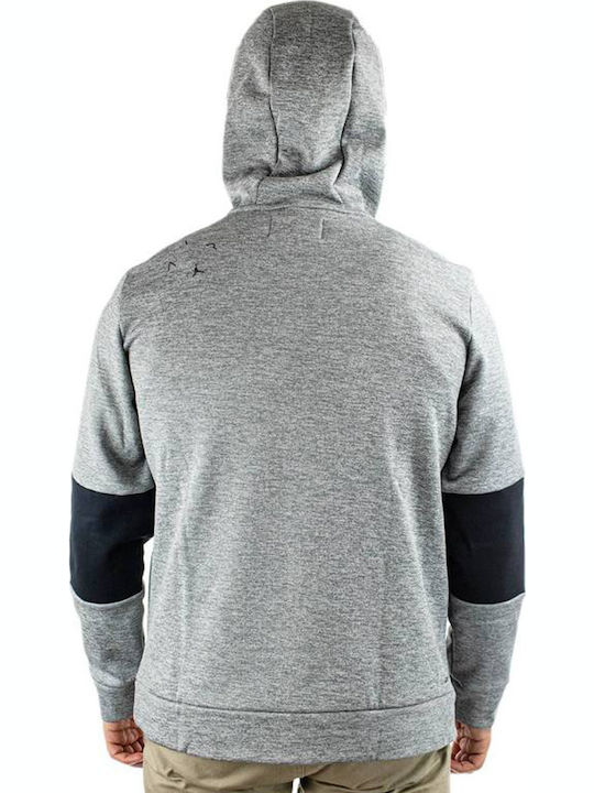 Jordan Air Therma Men's Sweatshirt with Hood and Pockets Gray