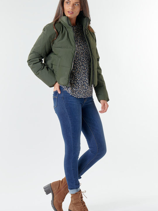 Women's Short Puffer Jacket for Winter Rosin
