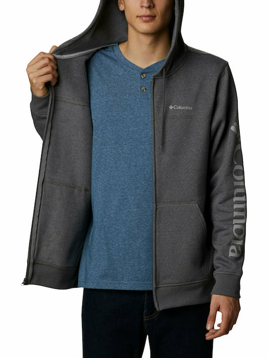 Sweatshirt Fleece with Hood Gray