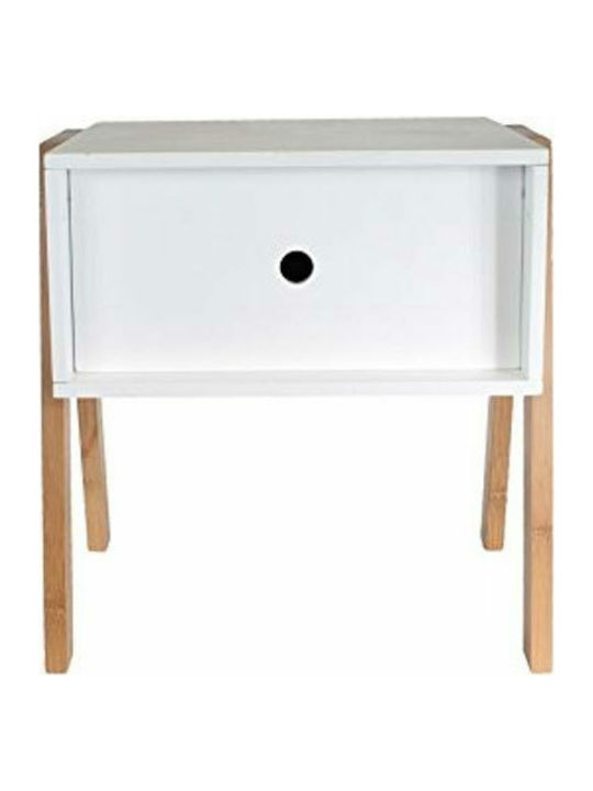 Nachttisch HD3728 Holz Weiß 45.3x44x35cm