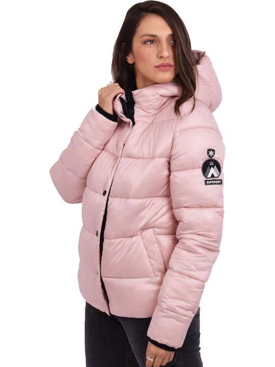 High Shine Toya Scurtă Jachetă de femei Puffer Roz