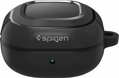 Spigen Rugged Armor Hülle Silikon mit Haken in Schwarz Farbe für Galaxy Buds 2 Pro / 2 / Live / Pro