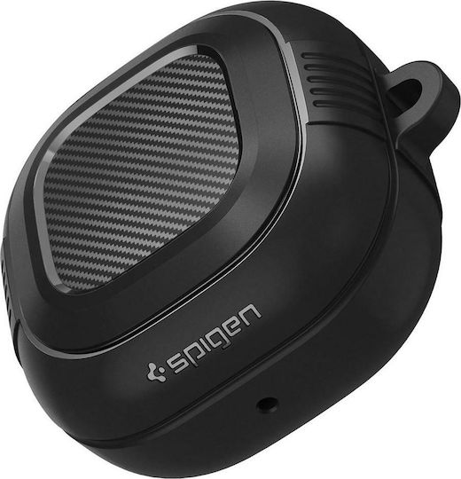 Spigen Rugged Armor Silicone Case with Keychain Black for Galaxy Buds 2 Pro / 2 / Live / Pro