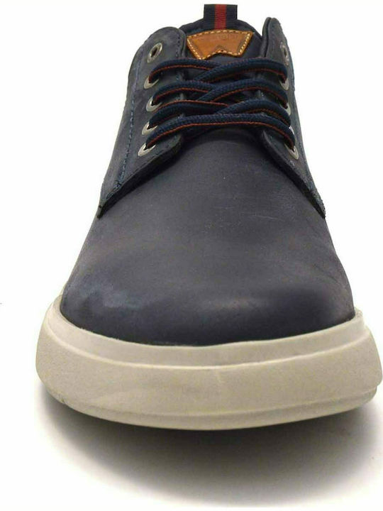 Wrangler Discovery Ankle Leather Navy Blue Men's Boots Anatomical