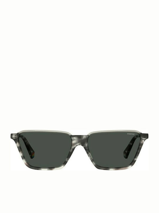 Polaroid Men's Sunglasses with Gray Plastic Frame and Black Polarized Lens PLD6126/S AB8/M9