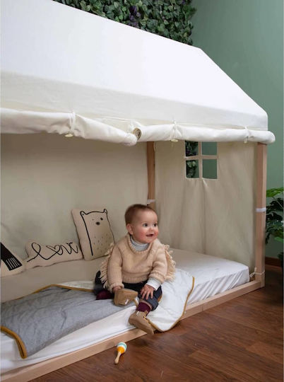 Κάλυμμα Κρεβατιού Tipi Σπίτι Λευκό 200x90cm