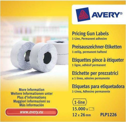 Avery 15000 Αυτοκόλλητες Ετικέτες σε Ρολό 26x12mm 10τμχ