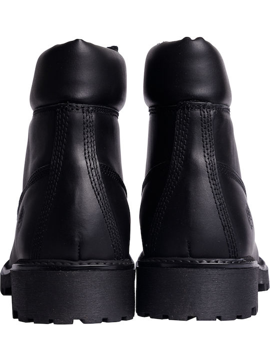 River Leather Black Boots