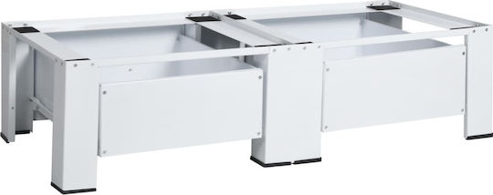 vidaXL 51195 51195 Base For Washer/Dryer made of Stainless Steel with Drawer 127x54.5εκ. 1pcs