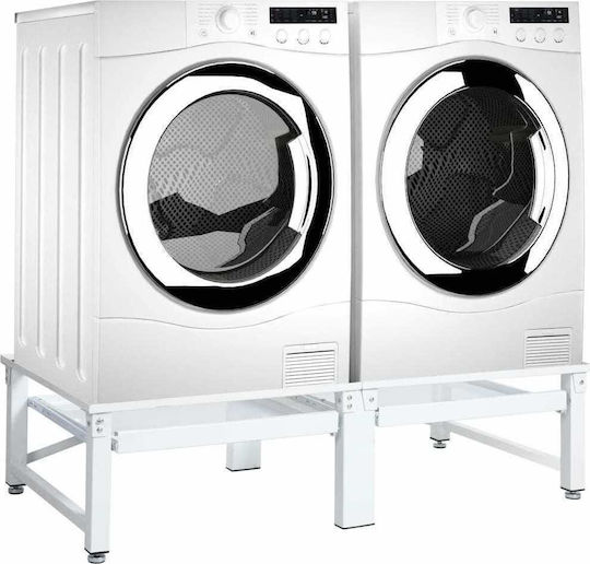 vidaXL 51196 Base For Washer/Dryer made of Stainless Steel with Drawer 124x61.5εκ. 1pcs