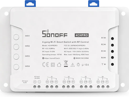 Sonoff 4CH PRO R3 Smart Switch 4 Καναλιών Wi-Fi & RF 10A
