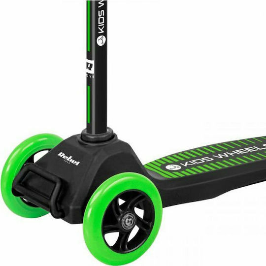 Rebel Kids Scooter Foldable 3-Wheel Green