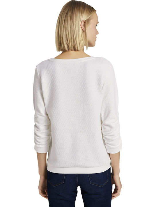 Women's Blouse Cotton with 3/4 Sleeve White