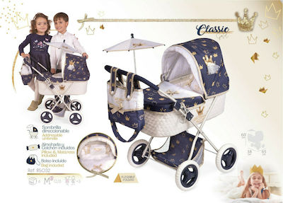 De Cuevas Doll Stroller Classic Gold Folding Doll Cart