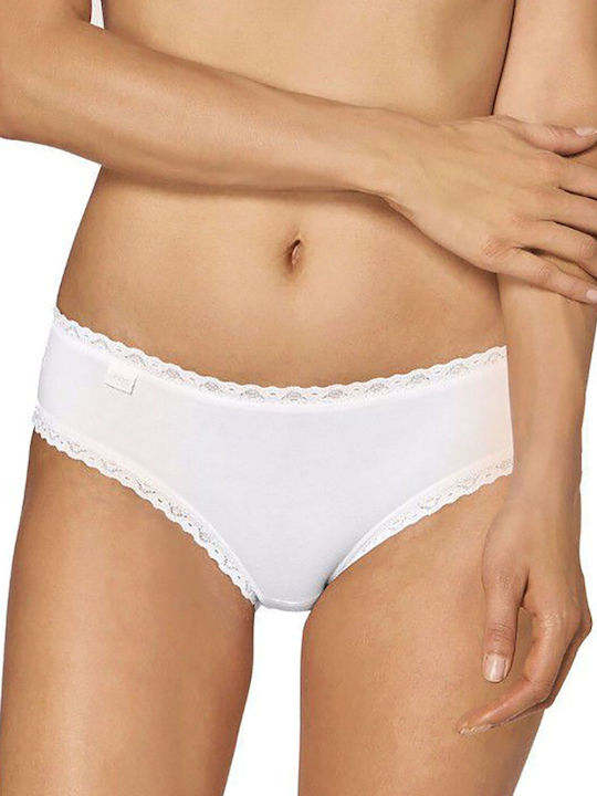 24/7 Weekend Hipster Βαμβακερά Women's Slip 3Pack with Lace White/Grey/Beige