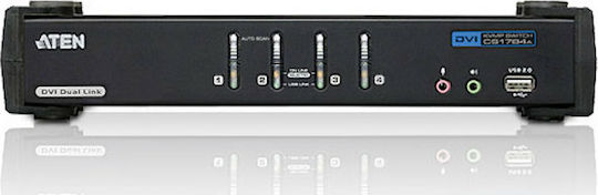 Aten 4-Port USB DVI Dual Link/Audio KVMP Switch