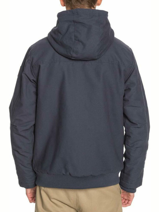 Brooks Winter Jacke Bomber Marineblau