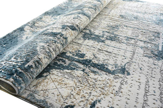 Balsan Modern Bedroom Rug Set Oscar Blue 3 Pieces [8599 80x150cm]