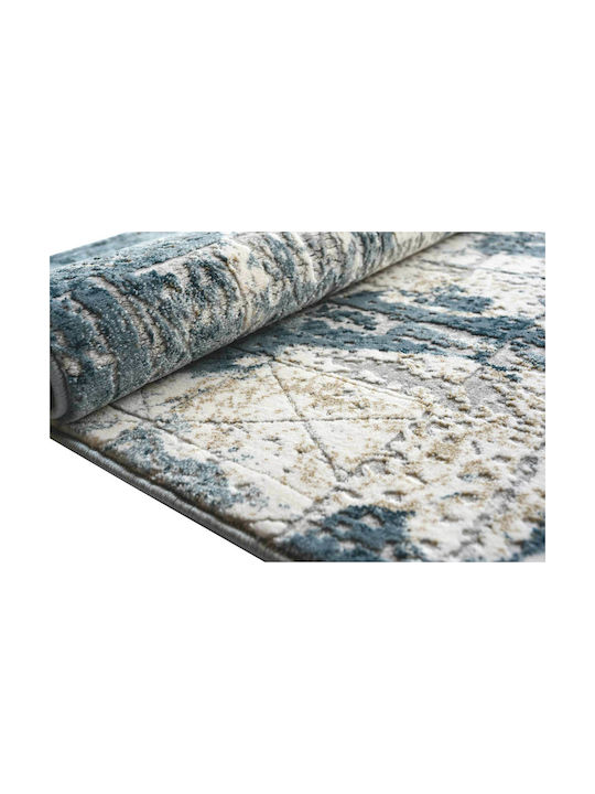 Balsan Modern Bedroom Rug Set Oscar Blue 3 Pieces [8599 80x150cm]
