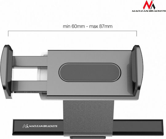 Maclean Car Phone Holder Car Mobile Mount with Adjustable Hooks Black