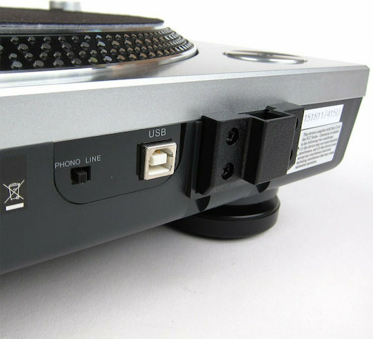 Audio Technica AT-LP120XUSB Πικάπ με Direct Drive και Προενίσχυση Ασημί