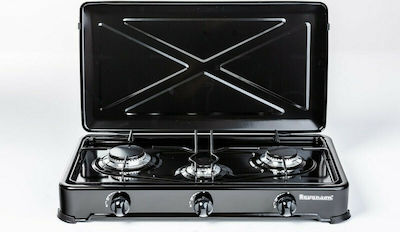 Ravanson Liquid Gas Countertop Triple Burner Black