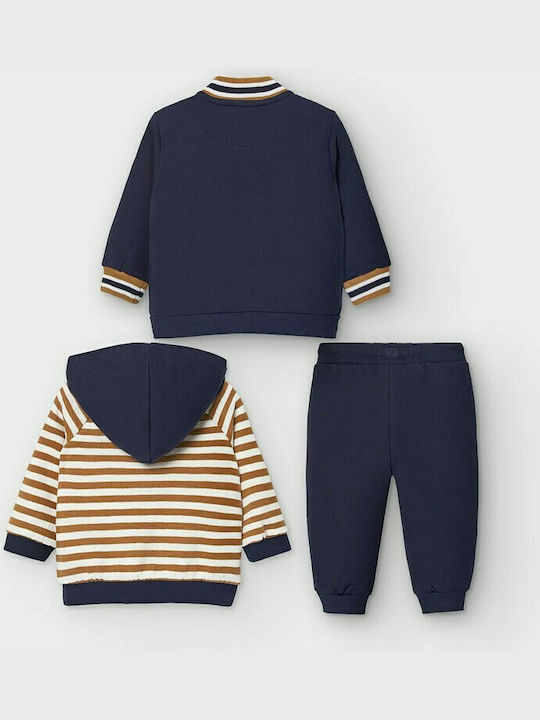 Mayoral Kids Sweatpants Set Blue 3pcs Ζακέτα & Φούτερ