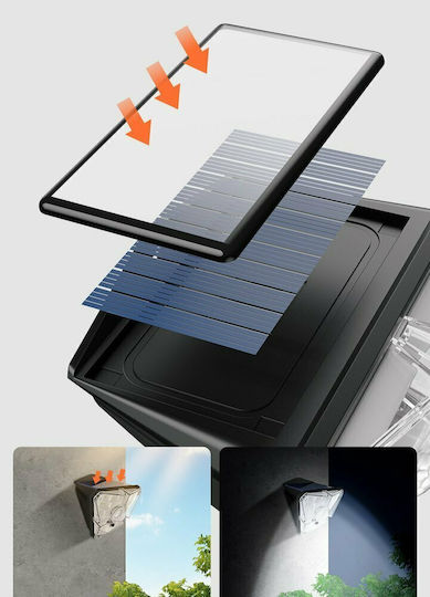 Baseus Комплект 4 Соларни Светлини 0.3W с Датчик за Движение IP55 11.1смx8.9смсм.