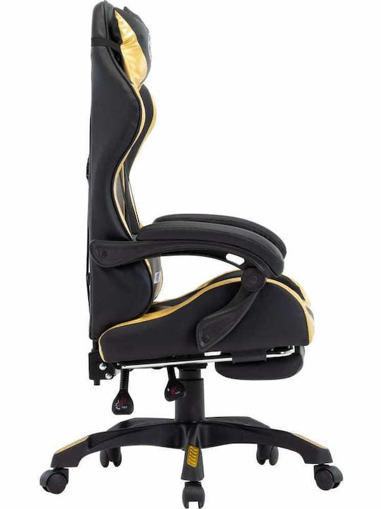 vidaXL Racing Artificial Leather Gaming Chair with Footrest Black