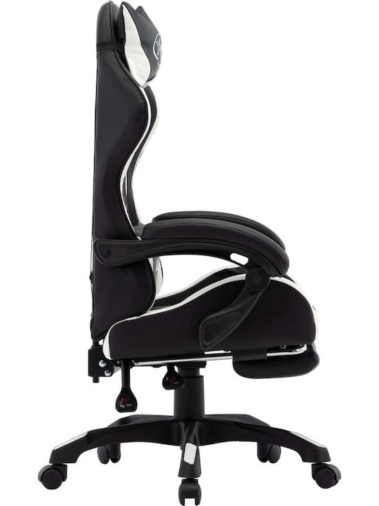 vidaXL Racing Gaming Stuhl mit Fußstütze Schwarz