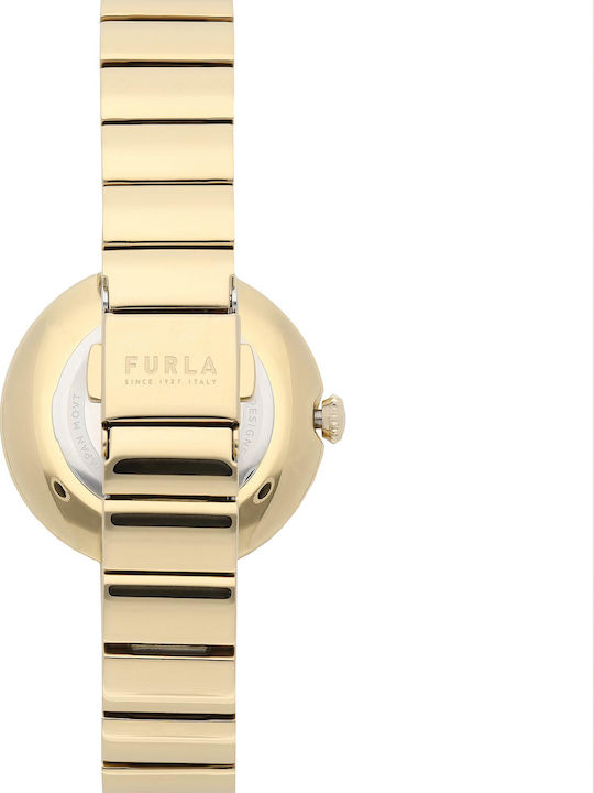 Furla Damen Uhr mit Gold Metallarmband