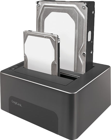 LogiLink Docking Station for 2 Hard Drives SATA 2.5" / 3.5" with Connection USB 3.0 (QP0029)