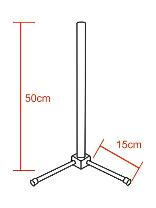 GloboStar LED Stehleuchte H50xB3cm. 100lm Schwarz